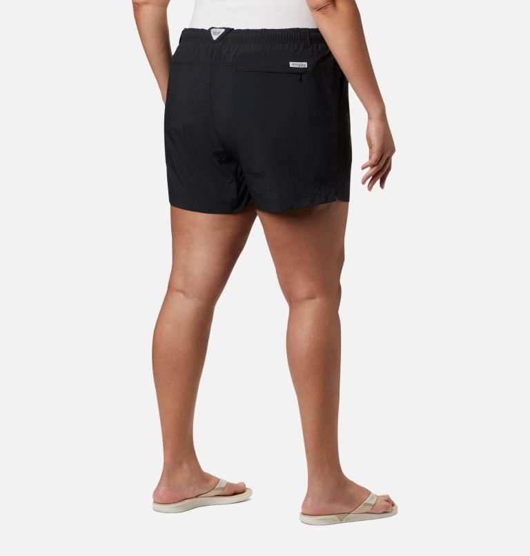 Women's Columbia PFG Backcast Water Shorts Black | Plus Size CA-E4L1C